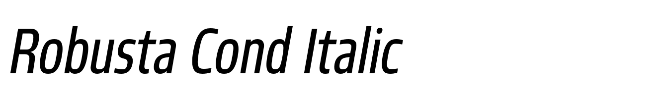 Robusta Cond Italic